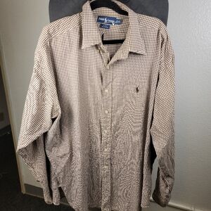 Ralph Lauren Brown Casual Button Down Shirt